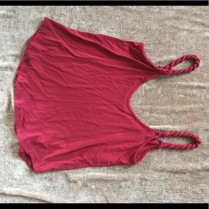 Red flowy shirt